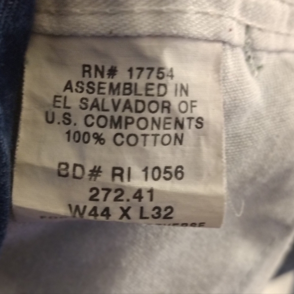 Key Imperial Aristocrat Overalls Vintage Blue Denim BIB Carpenter Jeans Sz 42×31 - Picture 4 of 5